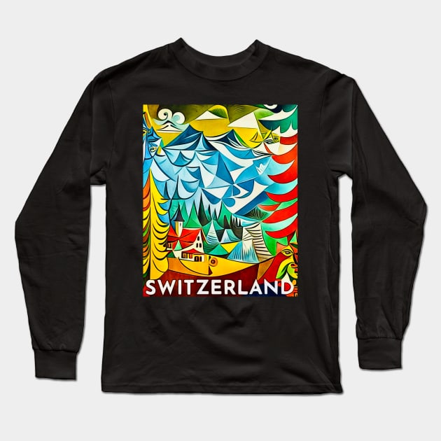 Switzerland, Globetrotter Long Sleeve T-Shirt by Zamart20